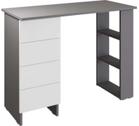 Стол письменный Атмосфера 4Я ЛАЙТ/Серый шифер/Белый/ МК 00-00028230