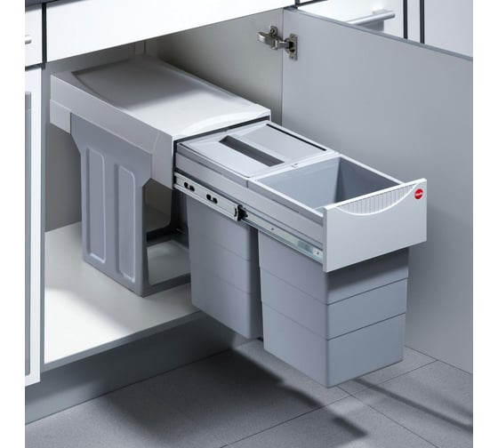 Система выдвижная ALVEUS Tandem 30 см, 2x15л, 1 пластик.крышка , 3666821