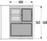 Система выдвижная ALVEUS Cargo Synchro 60 см, 1x28л/1x13л/1x13л с крышкой , 3608631 4