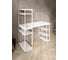Стол стеллаж письменный, компьютерный Solarius Loft с полками и открытой тумбой, 110x60 см, белый с белым каркасом stol-stellaz-bel-11060-white 3