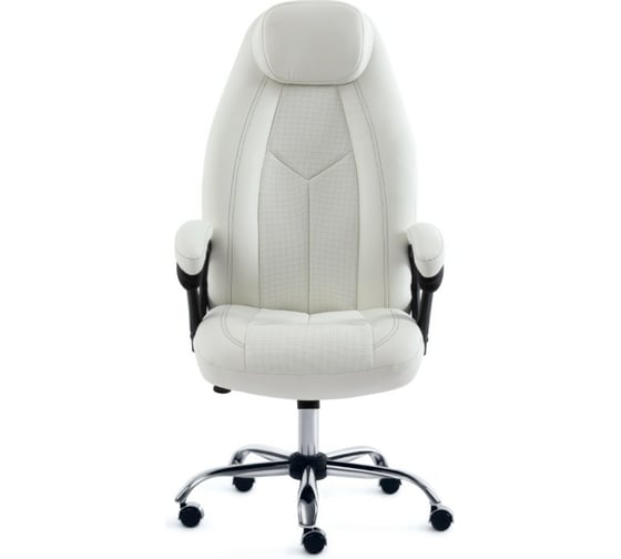 Кресло TetChair BOSS хром кожзам белый 36-0136-0106 15306