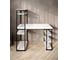 Стол стеллаж письменный, компьютерный Solarius Loft с полками и открытой тумбой, 120x60 см, белый с черным каркасом stol-stellaz-bel-12060-black 4