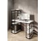 Стол стеллаж письменный, компьютерный Solarius Loft с полками и открытой тумбой, 120x60 см, белый с черным каркасом stol-stellaz-bel-12060-black 5