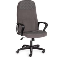 Кресло TetChair ADVANCE флок/кожзам серый металлик 29C 36 15380