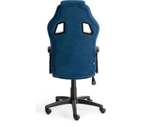 Кресло TetChair DRIVER флок/ткань синий/серый 3212 15424