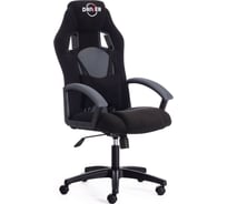 Кресло TetChair DRIVER флок/ткань черный/серый 35TW-12 15031