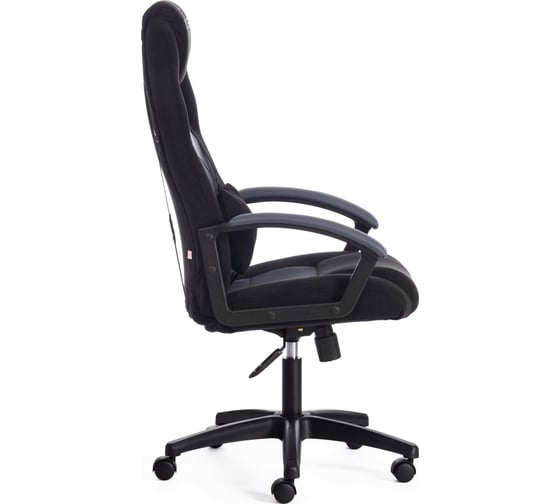 Кресло TetChair DRIVER флок/ткань черный/серый 35TW-12 15031