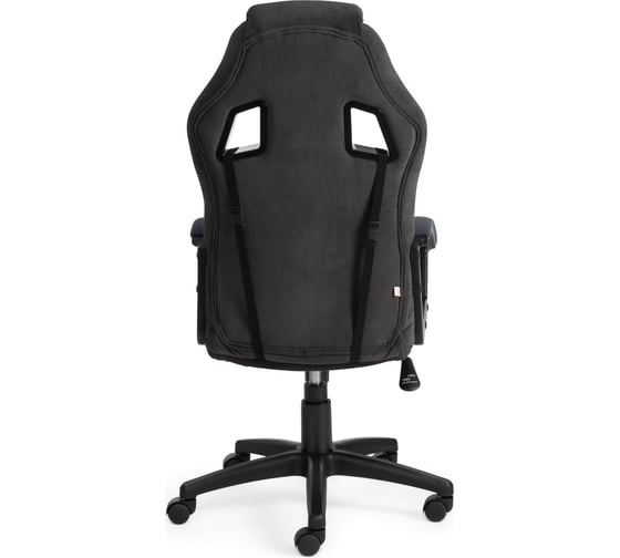 Кресло TetChair DRIVER флок/ткань черный/серый 35TW-12 15031
