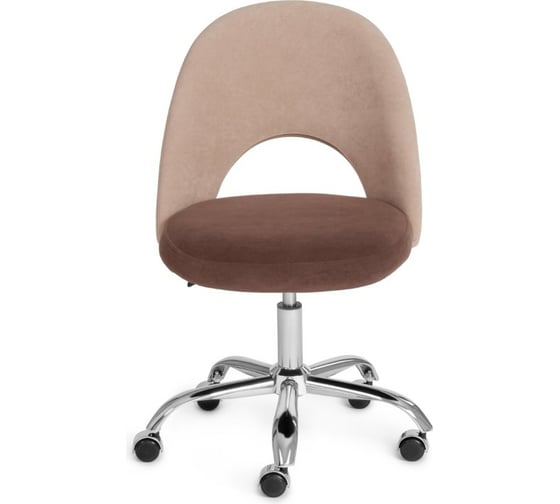 Кресло TetChair LATINA флок бежевый/коричневый 76 15363