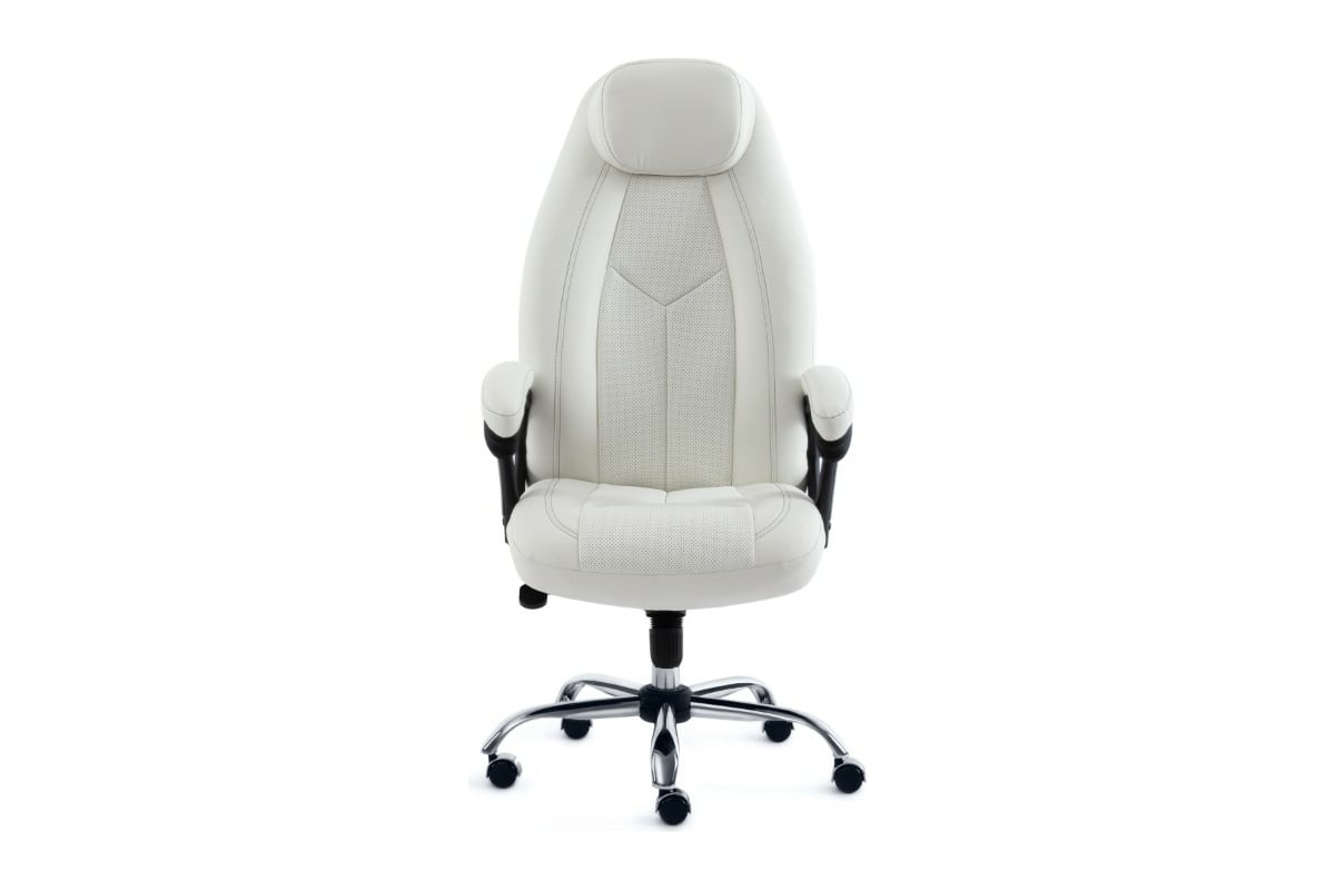 Кресло TetChair BOSS люкс хром кожзам белый 36-0136-0106 15307 ...