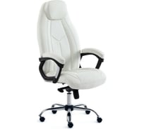 Кресло TetChair BOSS люкс хром кожзам белый 36-0136-0106 15307