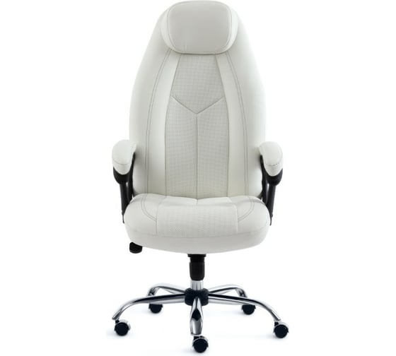 Кресло TetChair BOSS люкс хром кожзам белый 36-0136-0106 15307
