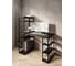 Стол стеллаж письменный, компьютерный Solarius Loft с полками и открытой тумбой, 100x60 см, цвет венге с черным каркасом stol-stellaz-ven-10060-black 5