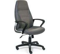Кресло TetChair INTER кожзам/флок/ткань серый металлик C-3629TW-12 15029