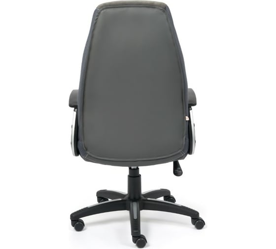 Кресло TetChair INTER кожзам/флок/ткань серый металлик C-3629TW-12 15029