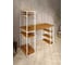 Стол стеллаж письменный, компьютерный Solarius Loft с полками и открытой тумбой, 110x60 см, цвет ольхи с белым каркасом stol-stellaz-olha-11060-white 3