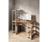 Стол стеллаж письменный, компьютерный Solarius Loft с полками и открытой тумбой, 110x60 см, цвет ольхи с белым каркасом stol-stellaz-olha-11060-white 5