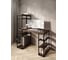 Стол стеллаж письменный, компьютерный Solarius Loft с полками и открытой тумбой, 100x60 см, цвет темного дуба с черным каркасом stol-stellaz-temd-10060-black 5