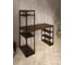 Стол стеллаж письменный, компьютерный Solarius Loft с полками и открытой тумбой, 110x60 см, цвет темного дуба с черным каркасом stol-stellaz-temd-11060-black 3