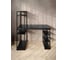 Стол стеллаж письменный, компьютерный Solarius Loft с полками и открытой тумбой, 110x60 см, цвет черного оникса с черным каркасом stol-stellaz-onix-11060-black 4