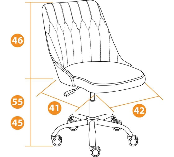 Кресло TetChair SWAN флок бежевый 7 15334