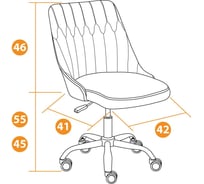 Кресло TetChair SWAN флок олива 23 15331