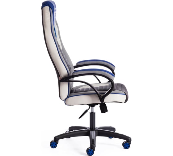 Кресло TetChair PILOT кожзам/ткань черный перфорированный серый/синий 36-606TW-1436-39 15289