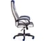 Кресло TetChair PILOT кожзам/ткань черный перфорированный серый/синий 36-606TW-1436-39 15289 2