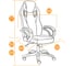 Кресло TetChair PILOT кожзам/ткань черный перфорированный серый/синий 36-606TW-1436-39 15289 17