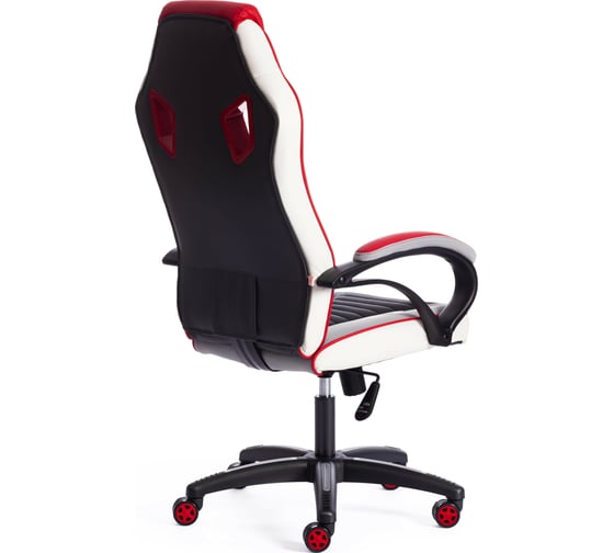 Кресло TetChair PILOT кожзам/ткань черный перфорированный серый/красный 36-606TW-1436-161 15288