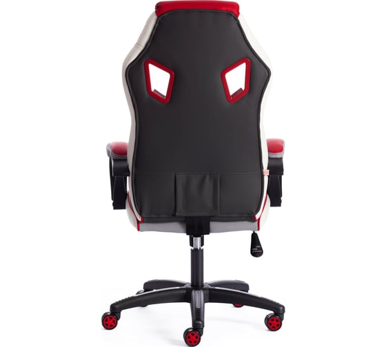 Кресло TetChair PILOT кожзам/ткань черный перфорированный серый/красный 36-606TW-1436-161 15288