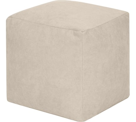 Пуфик DreamBag куб светло-бежевый велюр 3926601