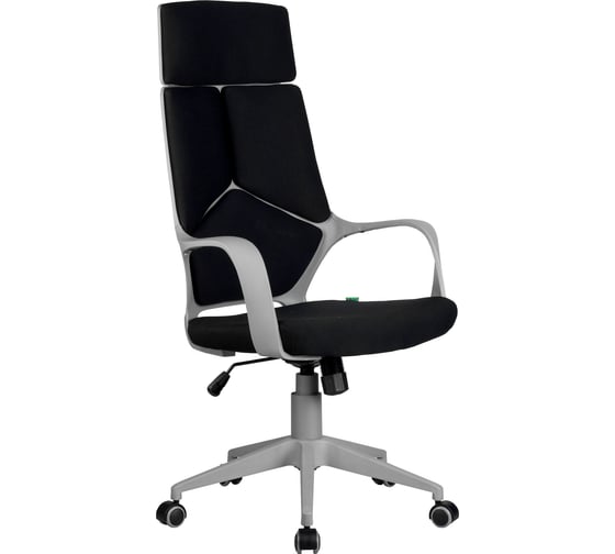 Кресло RIVA Chair RCH 8989 серый пластик/черная ткань 54 УЧ-00000683