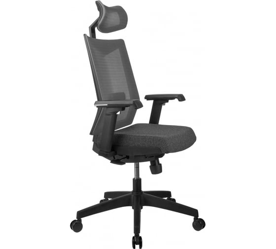 Кресло RIVA Chair RCH T27H серая ткань STI-01 серая сетка BTC-01 УЧ-00000854