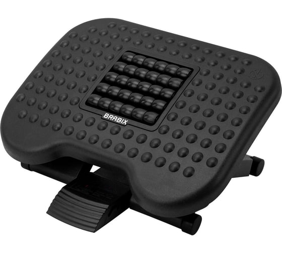 Подставка для ног BRABIX Ultra 2 44x34 см, массажер, регулировка высоты и угла наклона 533037