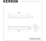 Накладная ручка Kerron, T-образная 1200 мм, матовый черный S-2638-1200 BL 3
