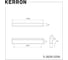 Накладная ручка Kerron, Г-образная 1056 мм, матовый черный S-2639-1056 BL 5