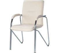 Конференц-кресло Easy Chair UA_EChair SAMBA Chrome, кожзам бежевый, V-18 2183762