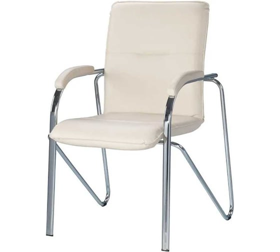 Конференц-кресло Easy Chair UA_EChair SAMBA Chrome, кожзам бежевый, V-18 2183762