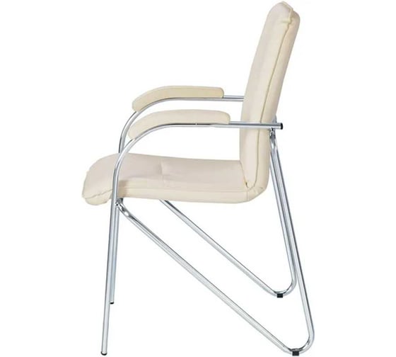 Конференц-кресло Easy Chair UA_EChair SAMBA Chrome, кожзам бежевый, V-18 2183762