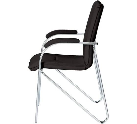 Конференц-кресло Easy Chair UA_EChair SAMBA Chrome, кожзам черный, V-4 2183761