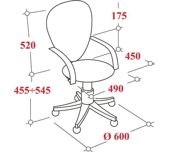 Кресло Easy Chair UT_ 308 сетка/ткань, черный, 2603/W-11 2090919