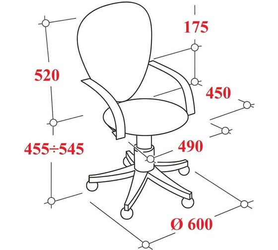 Кресло Easy Chair UT_ 308 сетка/ткань, серый, 207/W-12 2090918