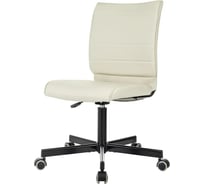 Кресло Easy Chair VB_EChair 303 PU, слоновая кость экокожа, крестовина металл черный 2188085