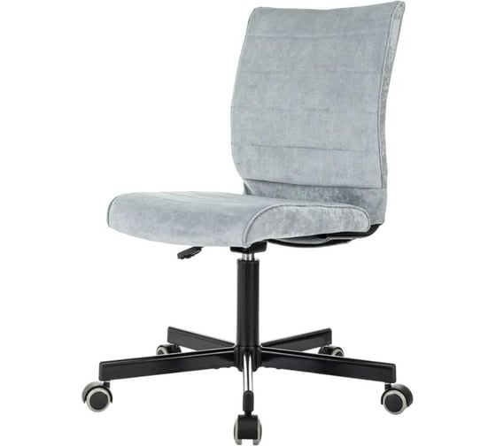 Кресло Easy Chair VB_EChair 303 серо-голубой Light-28, крестовина металл черный 2188086