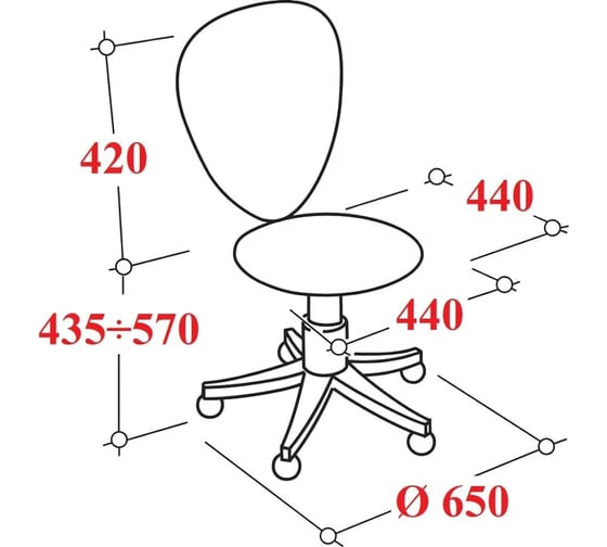 Кресло Easy Chair VB_EChair 303 серый Light-19 крестовина металл черный 2188087
