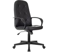 Кресло VB_EChair 602 PU Комус Мебель черный эко.кожа крестов. пластик 2188090