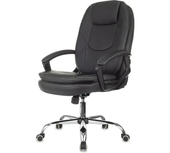 Кресло Easy Chair VB_EChair 668 TPU/SL черная экокожа, крестовина металл хром 2230938