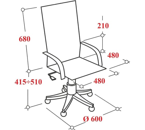 Кресло Easy Chair VT_EChair-699 TС ткань Т черный, пластик 1994485