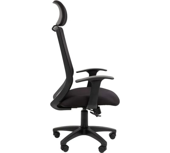Кресло Easy Chair VT_EChair-672 TC ткань/сетка черный, с подголовником, пластик 2086002